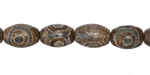 Tibetan (Dzi) Agate Gray-Green Rice 12x8mm
