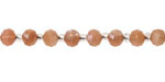 Peach Moonstone (A) Microfaceted Rondelle 5x6mm
