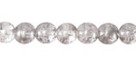 Czech Glass Crystal w/ Silver Wash Round Druk 8mm
