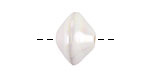 Mykonos Ceramic Iridescent White Saucer 13x18mm
