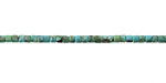 Hubei Turquoise (AA, Blue Green w/ Matrix) Short Tube 2x2mm