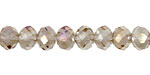 Antique AB Crystal Faceted Rondelle 6mm