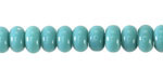 Turquoise Glass Rondelle 5x8mm