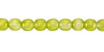Czech Glass Green Apple w/ Gold Wash Textured Round Druk 6mm