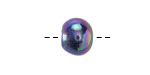 Mykonos Ceramic Iridescent Cobalt Rondelle 10x13mm
