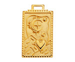 24K Gold (plated) Large Tarot Card Focal 26x46mm