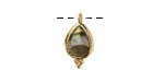 Labradorite w/ Gold Finish Faceted Teardrop Focal 10x12mm