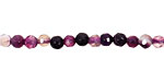 Purple Line Agate Faceted Round 4mm