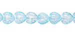 Czech Glass Crackled Blue Skies Heart 8mm