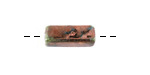 Mykonos Ceramic Iridescent Copper Patina Long Square Tube 17x6mm