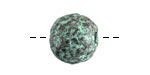 Mykonos Metalized Ceramic Copper Patina Textured Round 16-17mm