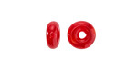 Unicorne Beads Glass Red Pepper Donut 4-6x9-11mm