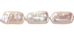Pearly White Biwa Pearl Rectangle 18-21x9-10mm