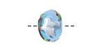 Grace Lampwork Magnolia Mist Rondelle 10x16mm