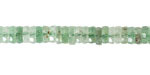 Green Strawberry Quartz Microfaceted Heishi 2x6mm