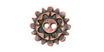 Mykonos Antique Copper (plated) Sunshine Button 20mm