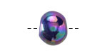Mykonos Ceramic Iridescent Cobalt Rondelle 13x15-16mm