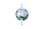Grace Lampwork Magnolia Mist Lentil 15x13mm