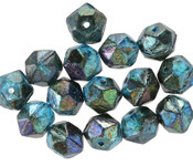 thumbnail image 2 of Crystal Faceted Teardrop Loose Beads 11x7mm - Spacer Beads - Red Green Mix - USA 2 of 5