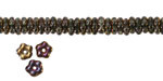 Czech Glass Copper Bali Style Daisy Spacer 2x5mm