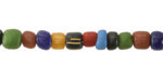 Java Glass Stripes & Solids Multi Color Mix Gooseberry Beads 2.5-6x5-6.5mm