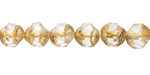 Czech Glass Textured Crystal w/ Gold Lining Chandelier Cut 8mm