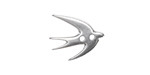 Antique Silver (plated) Swallow Button 13.5x11mm