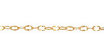 Hamilton Gold (plated) Half Flat Delicate Cable Chain, 50m Spool