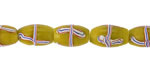 Indonesian Lime Green French Cross Rice 12-13x7mm
