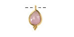 Kunzite w/ Gold Finish Faceted Teardrop Focal 10x12mm