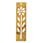 Brass Tall Flower Stencil 12x48mm