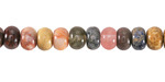 Multi Gemstone (Red Jasper, Howlite Turquoise, Citrine, Cherry Quartz, Jasper) Rondelle 4x6mm