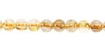 Golden Rutilated Quartz (AAA) Round 6mm, loop