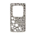 Mykonos Antique Silver (plated) Space Stencil Rectangle Focal 40x22mm
