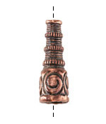 Mykonos Antique Copper (plated) Tapered Roped End Cap 14x39mm