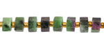 Ruby Zoisite Microfaceted Hexagon Heishi 4x8mm