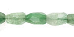 Green Strawberry Quartz Microfaceted Long Nugget 9x14mm