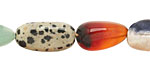 Multi Stone (Rose Quartz, Red Jasper, Picasso Jasper, etc.) Nugget 15-30x10mm