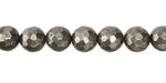 Golden Pyrite (silver tone) Faceted Round 8mm