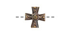 Mykonos Antique Brass (plated) Tiny Cross Charm 10mm