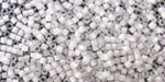 Miyuki Delica White Lined Crystal AB (DBM0066) 10/0 Seed Bead