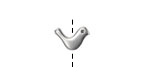 Antique Silver (plated) Little Bird Bead 8.5x12mm