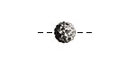 Jet/Crystal Ombre Pave Round 8mm