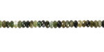 Green Tourmaline Microfaceted Rondelle 2x4mm