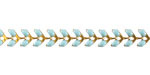 Zola Elements Robin's Egg Blue Chevron Brass Chain
