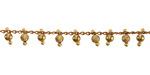 Zola Elements 3mm Stardust & Smooth Bead Drops Brass Chain