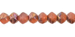 Czech Glass Desert Rose Opal w/ Copper Rainbow Finish English Cut Bead 8mm