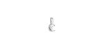 Antique Silver (plated) Tiny Crescent Moon Focal 3x7mm
