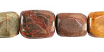 Red Creek Jasper Faceted Nugget (Large Hole) 14-16x10-12mm