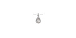 Clear CZ Stainless Steel Tiny Teardrop Charm 3x6mm